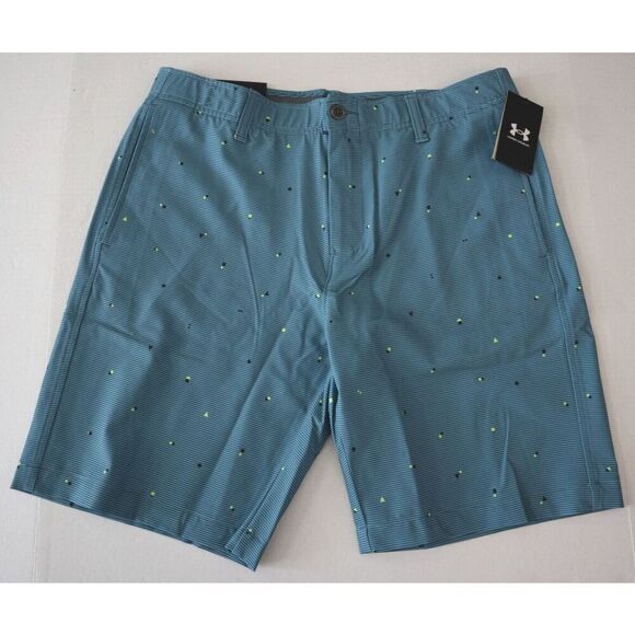 Under Armour 1377303-414 Men's Sz 34 Static Blue UA Golf Printed 10" Shorts - Picture 1 of 10